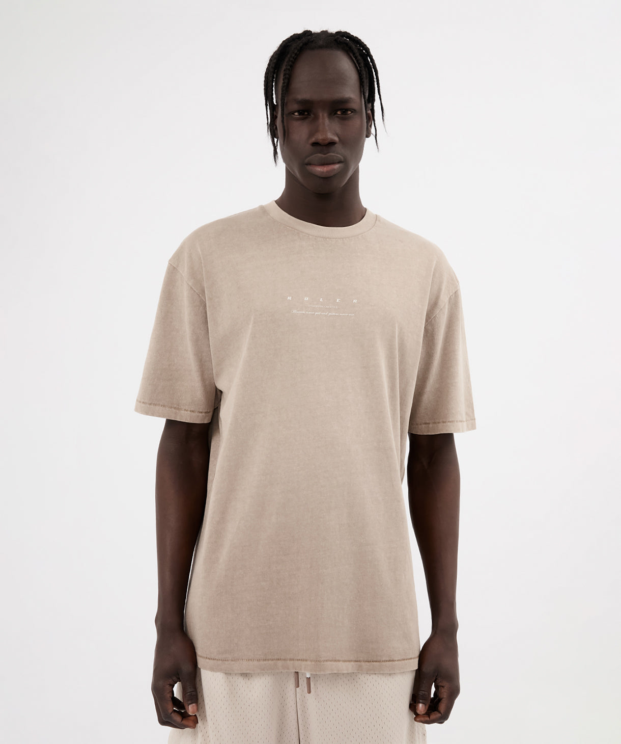 Shop The Castell Tee in Taupe Online | Roler – Roler Clothing