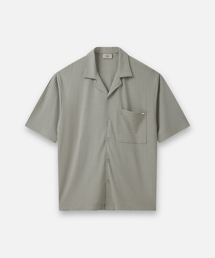 The Talbot Textured Shirt - Rhino - Roler Clothing