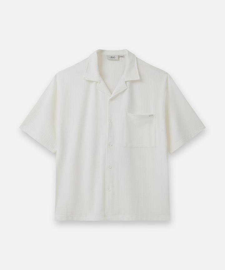 The Talbot Textured Shirt - Off White - Roler Clothing
