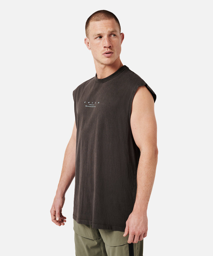 The Rexdale Muscle Tee - Mid Black