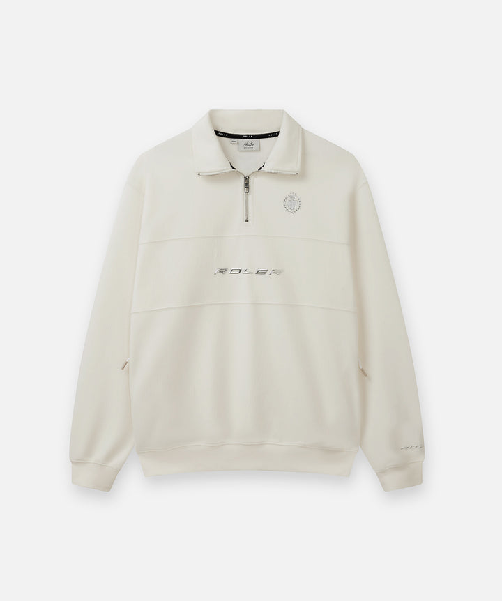 The Lugo Textured Tracktop - Cream - Roler Clothing