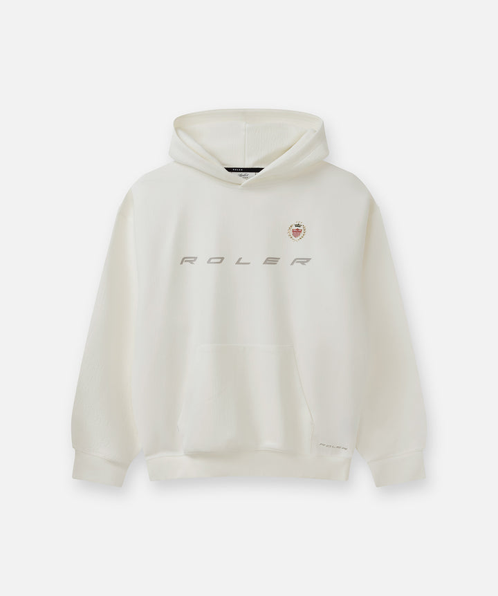 The Lugo Textured Hoodie - Cream - Roler Clothing